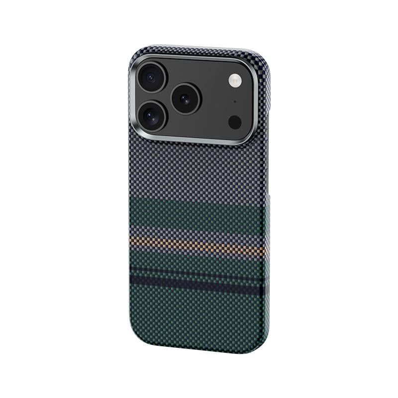 Apple iPhone 17 Pro Max Kılıf M-safe Şarj Özellikli Karbon Fiber Tasarımlı Benks Aurora ArmorPro Kevlar Kapak