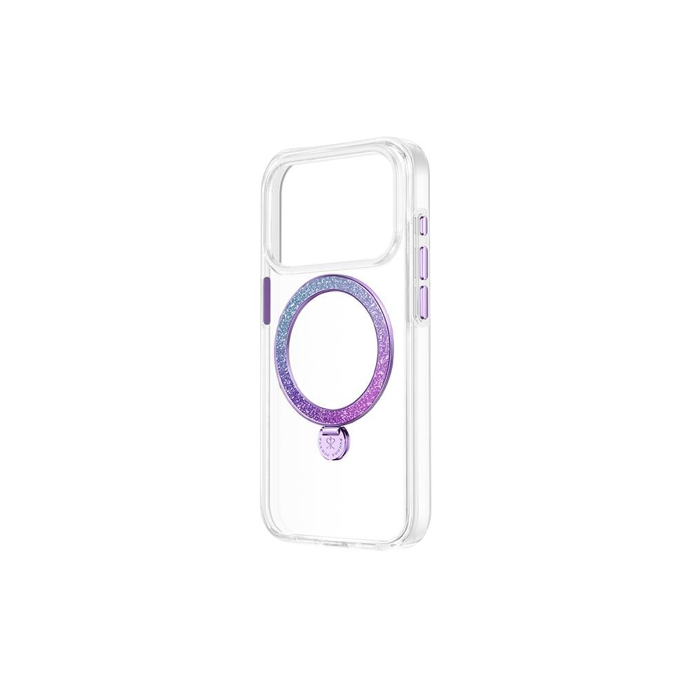 Apple iPhone 17 Pro Max Kılıf M-safe Şarj Özellikli Simli Standlı Pynana Dancing Circle Trendy Serisi Kapak