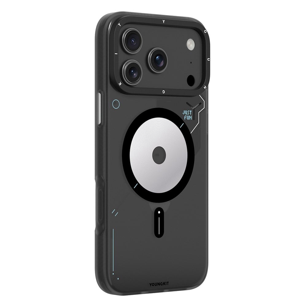 Apple iPhone 17 Pro Max Kılıf M-safe Şarj Özellikli Disk Desenli Youngkit Disc Battle Kapak