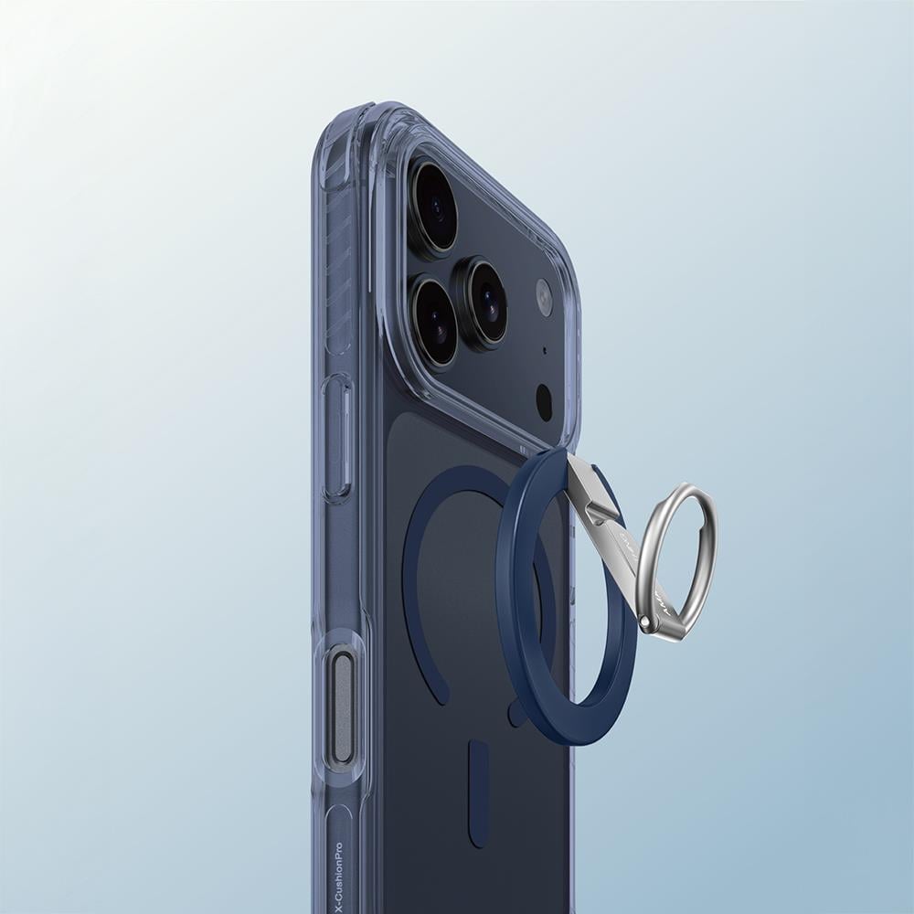 Apple iPhone 17 Pro Max Kılıf M-safe Şarj Özellikli Şeffaf Airbag Tasarımlı Skinarma Saido Mag-Charge Kapak