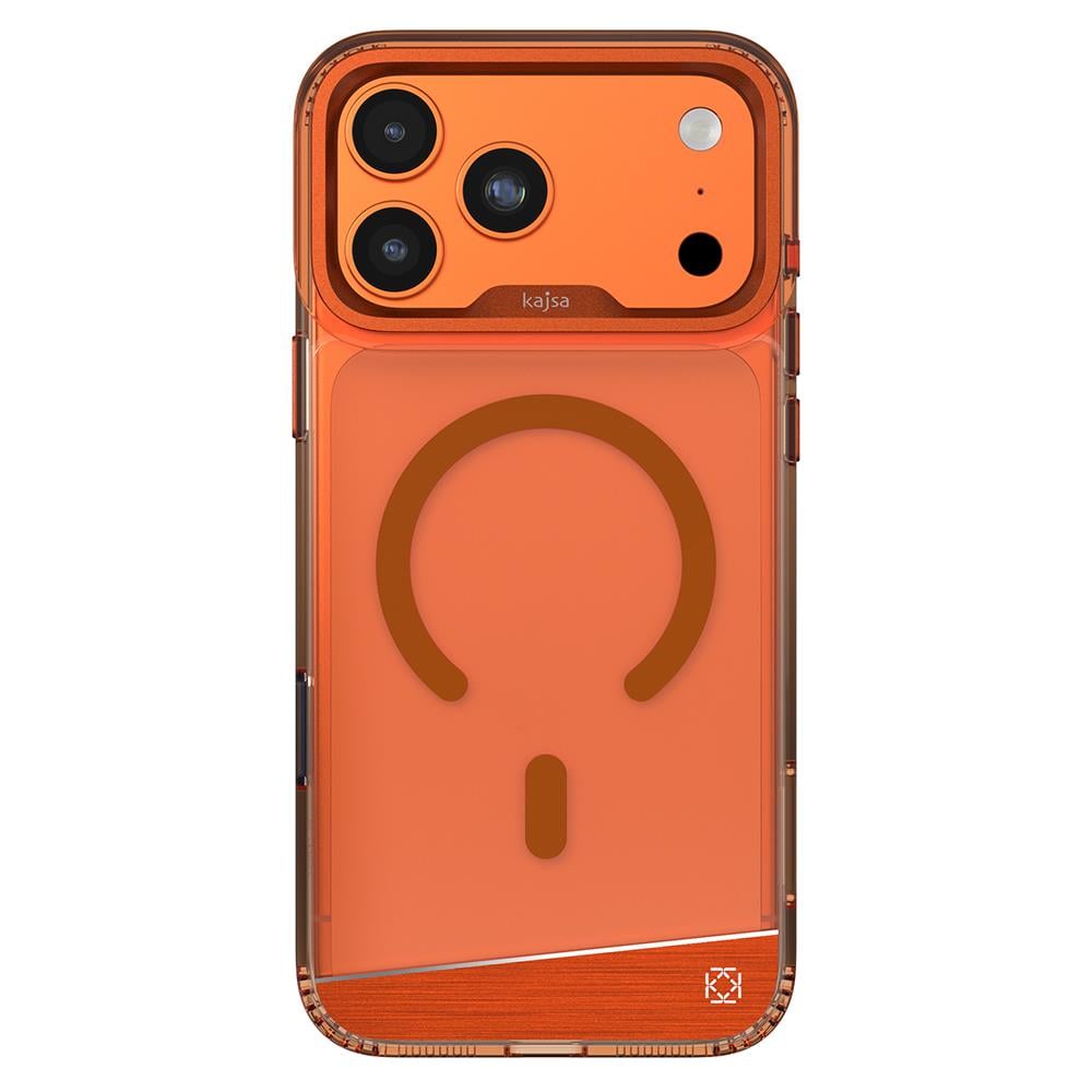 Apple iPhone 17 Pro Max Kılıf M-safe Şarj Özellikli Airbag Tasarımlı O-Ring Şeffaf Kajsa Alüminyum Trans Shield Serisi Kapak