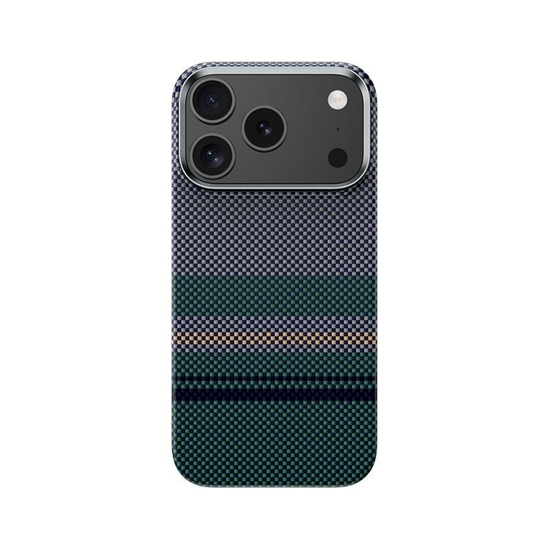 Apple iPhone 17 Pro Max Kılıf M-safe Şarj Özellikli Karbon Fiber Tasarımlı Benks Aurora ArmorPro Kevlar Kapak