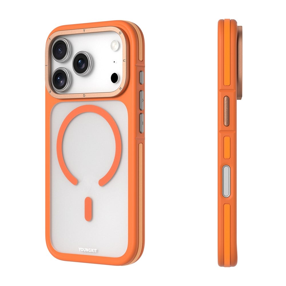 Apple iPhone 17 Pro Max Kılıf M-safe Şarj Özellikli Youngkit Rock Sand Serisi Kapak