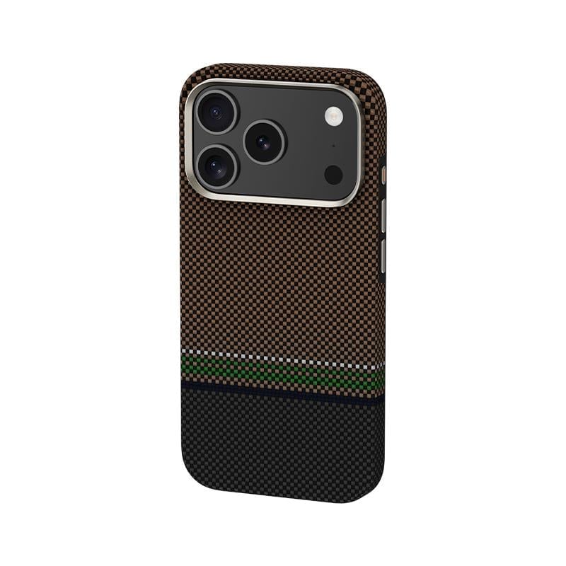 Apple iPhone 17 Pro Max Kılıf M-safe Şarj Özellikli Karbon Fiber Tasarımlı Benks Prestige ArmorPro Kevlar Kapak