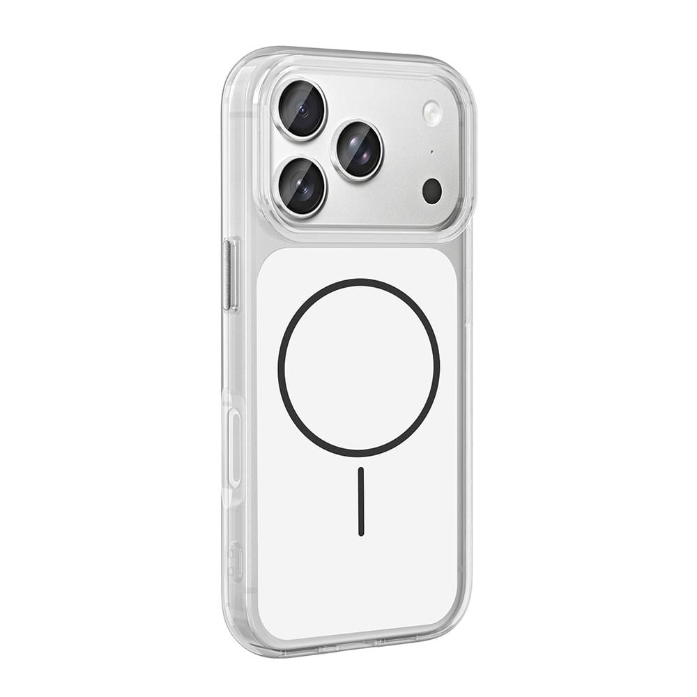 Apple iPhone 17 Pro Max Kılıf M-Safe Şarj Özellikli Metal Buton Tasarımlı Zore İkonik Sert Silikon Kapak