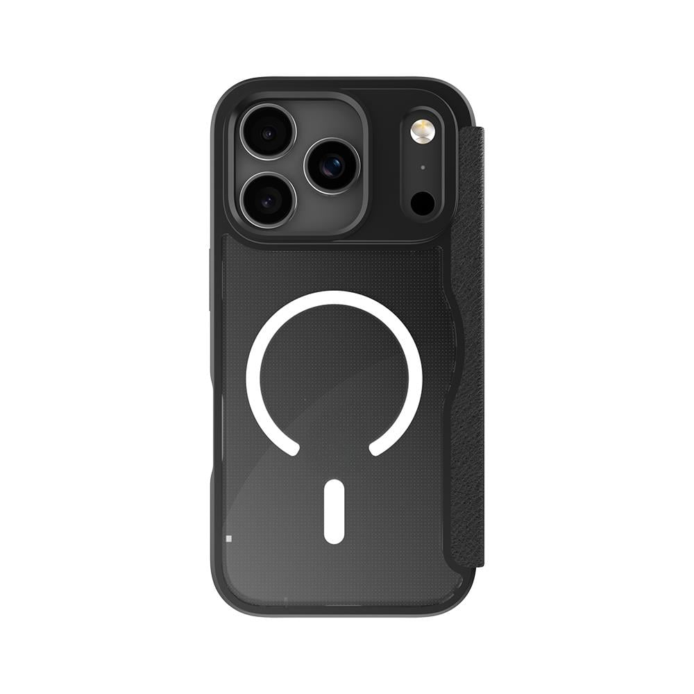 Apple iPhone 17 Pro Max Kılıf M-Safe Şarj Özellikli Raptic Air Folio Şeffaf Kartlıklı Kapaklı Kılıf