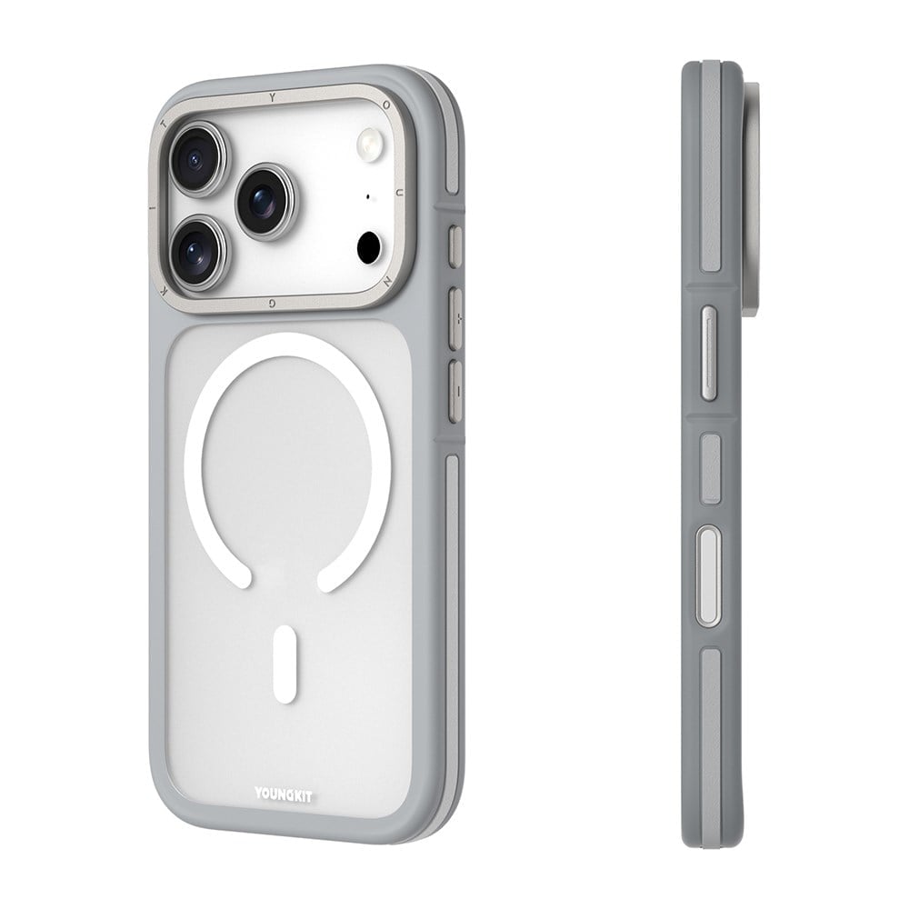 Apple iPhone 17 Pro Max Kılıf M-safe Şarj Özellikli Youngkit Rock Sand Serisi Kapak