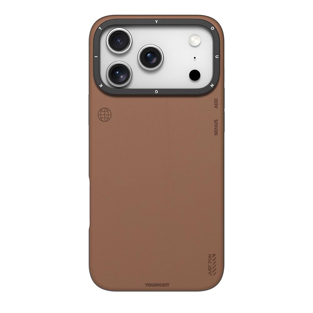 Apple iPhone 17 Pro Max Kılıf M-safe Şarj Özellikli Basit Mat Deri Desenli Youngkit Tech Fashion Serisi Kapak