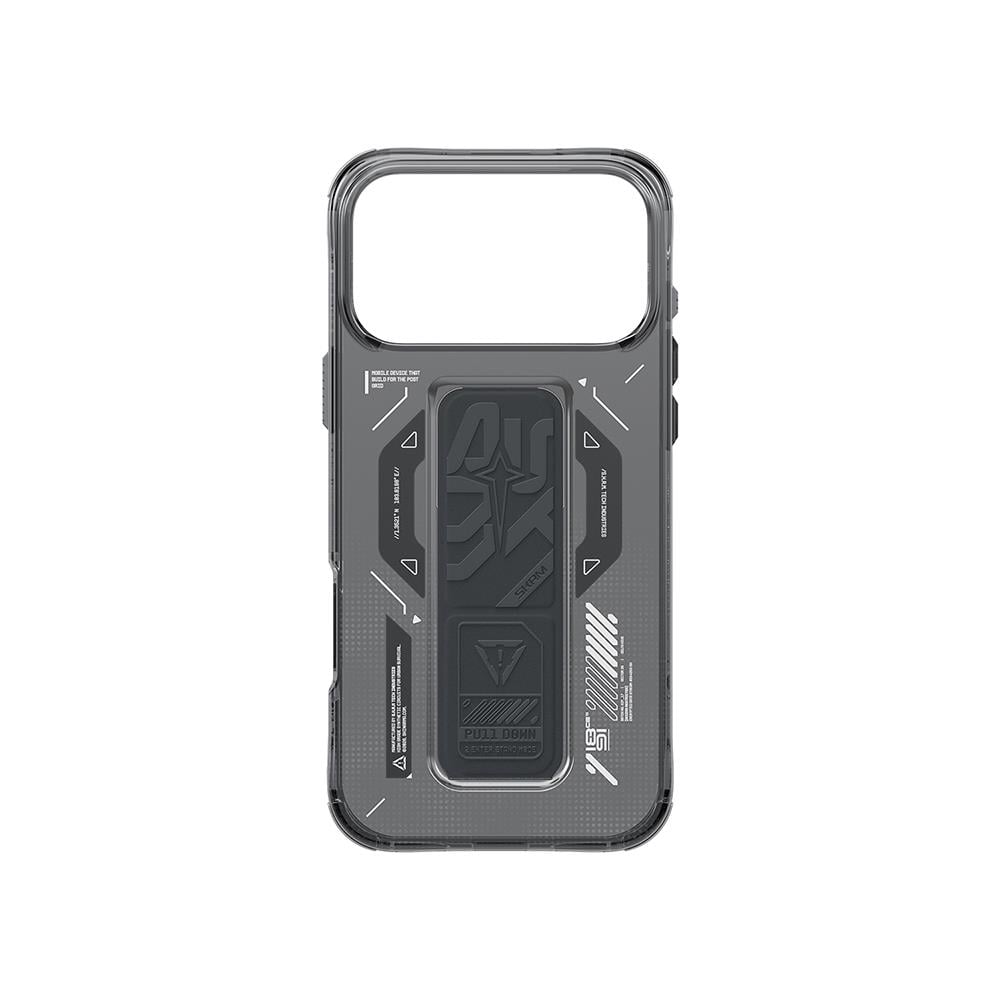 Apple iPhone 17 Pro Max Kılıf M-safe Şarj Özellikli Teknoloji Desenli Skinarma Helio Mag Charge Standlı Kapak
