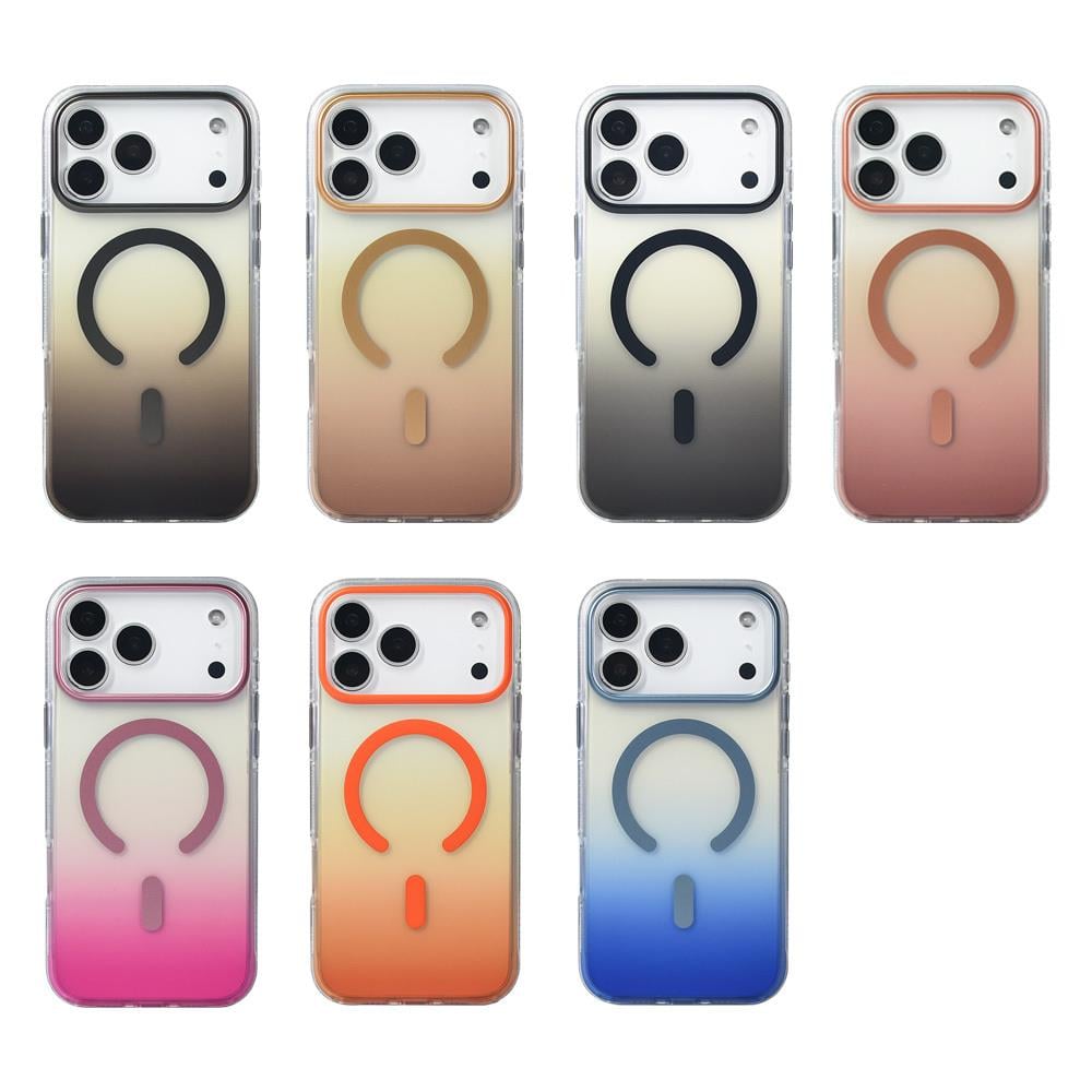 Apple iPhone 17 Pro Max Kılıf M-safe Şarj Özellikli Transparan Renk Geçişli Zore Toros Kapak