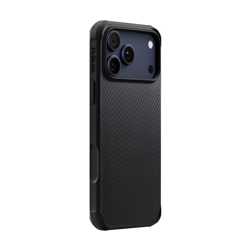 Apple iPhone 17 Pro Max Kılıf M-safe Şarj Özellikli Pitaka Aramid Pro Guard Serisi Black-Gray Kapak