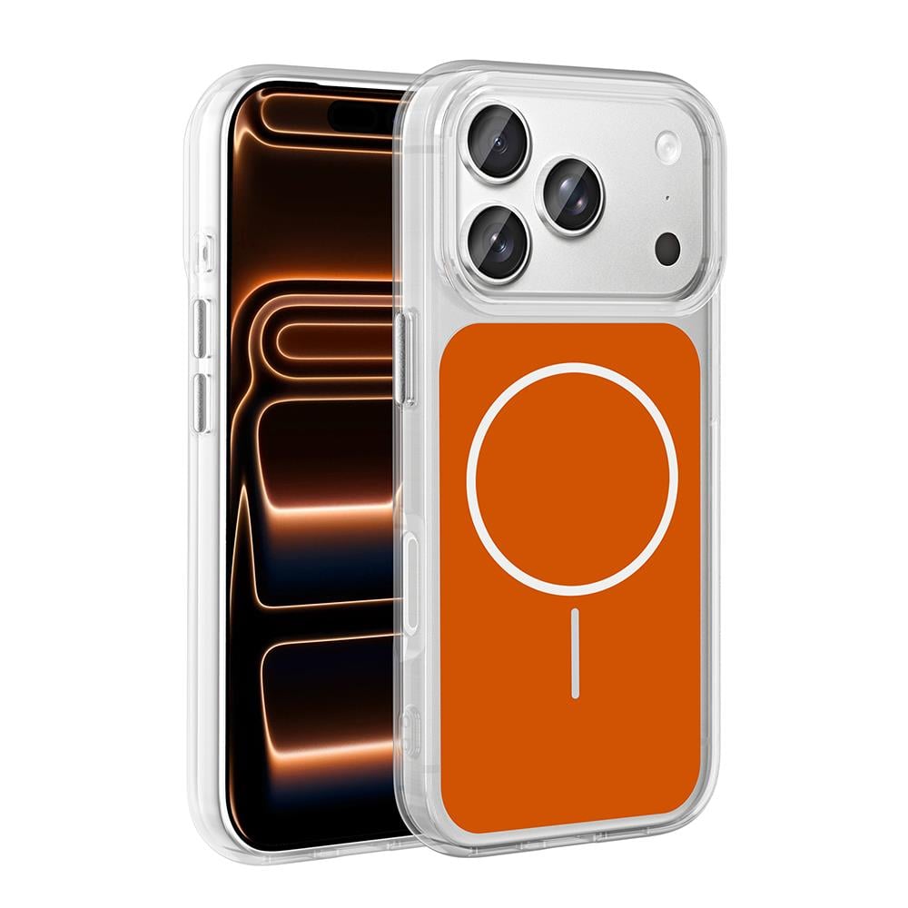 Apple iPhone 17 Pro Max Kılıf M-Safe Şarj Özellikli Metal Buton Tasarımlı Zore İkonik Sert Silikon Kapak