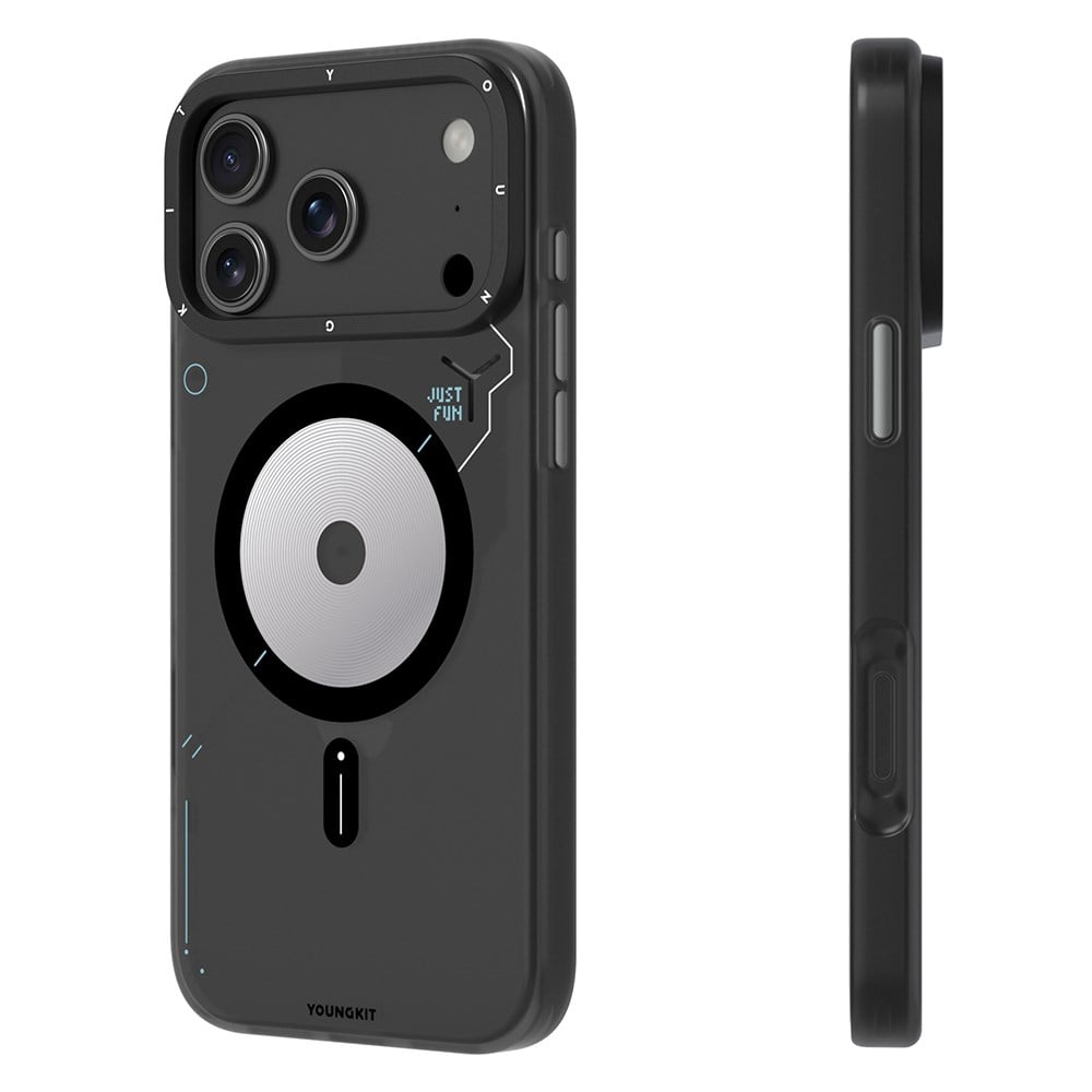 Apple iPhone 17 Pro Max Kılıf M-safe Şarj Özellikli Disk Desenli Youngkit Disc Battle Kapak