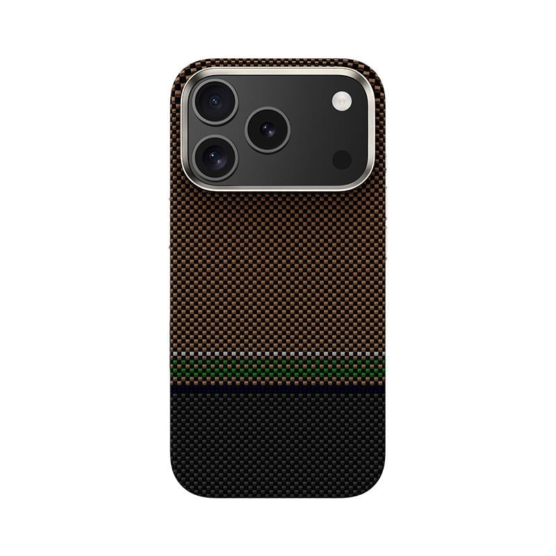 Apple iPhone 17 Pro Max Kılıf M-safe Şarj Özellikli Karbon Fiber Tasarımlı Benks Prestige ArmorPro Kevlar Kapak