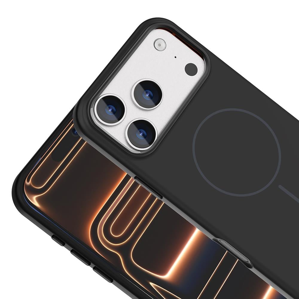 Apple iPhone 17 Pro Max Kılıf M-Safe Şarj Özellikli Metal Kamera Çerçeveli Zore Edi Silikon Kapak