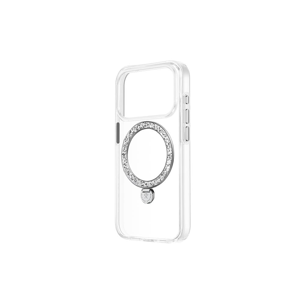 Apple iPhone 17 Pro Max Kılıf M-safe Şarj Özellikli Simli Standlı Pynana Dancing Circle Trendy Serisi Kapak