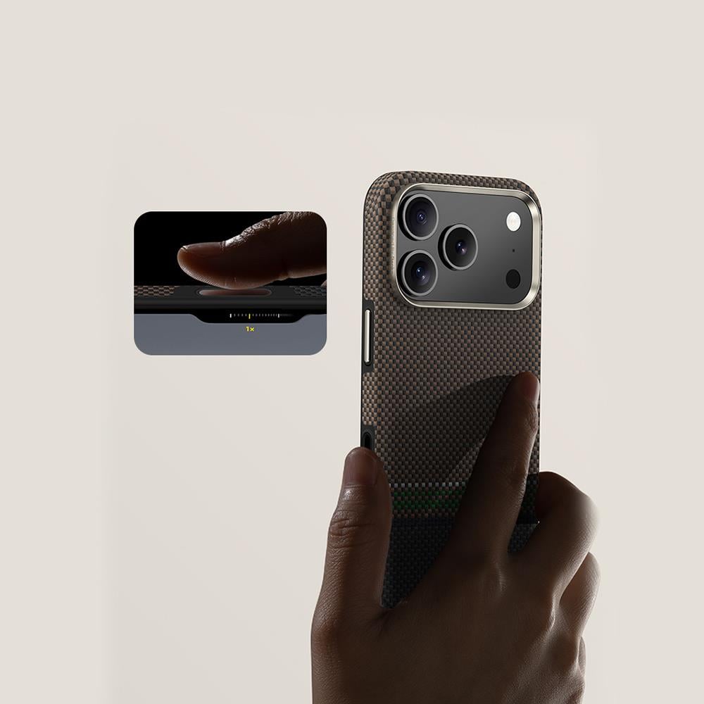 Apple iPhone 17 Pro Max Kılıf M-safe Şarj Özellikli Karbon Fiber Tasarımlı Benks Prestige ArmorPro Kevlar Kapak