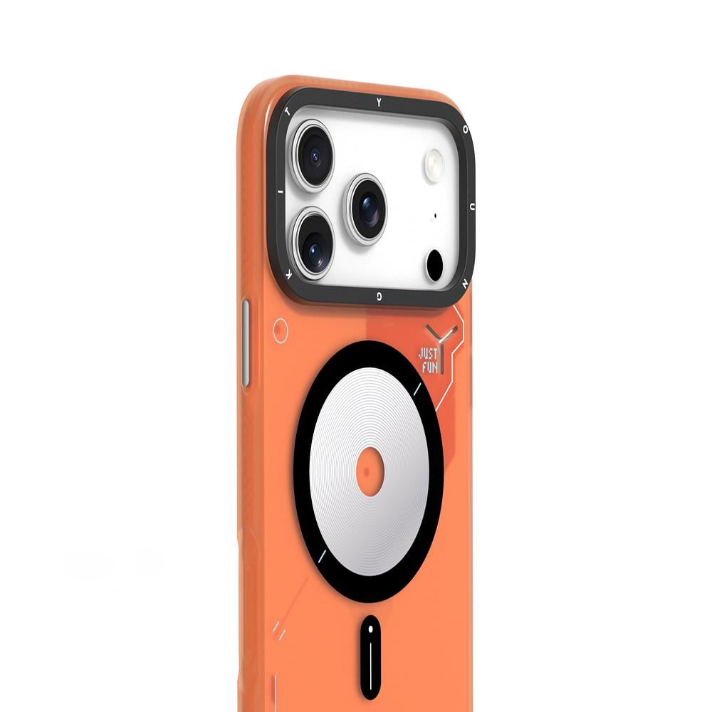 Apple iPhone 17 Pro Max Kılıf M-safe Şarj Özellikli Disk Desenli Youngkit Disc Battle Kapak