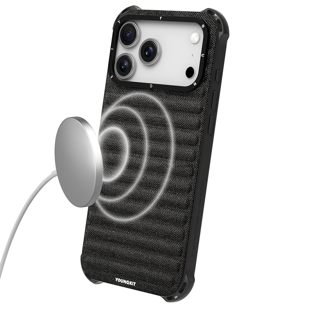 Apple iPhone 17 Pro Max Kılıf M-safe Şarj Özellikli Youngkit Canvas Serisi Kapak