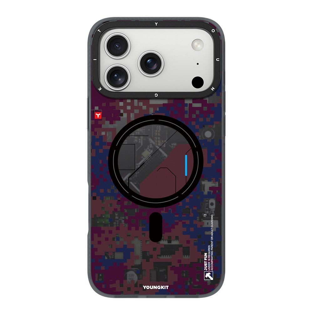 Apple iPhone 17 Pro Max Kılıf M-Safe Şarj Özellikli Youngkit Camouflage Sykell Serisi Kapak
