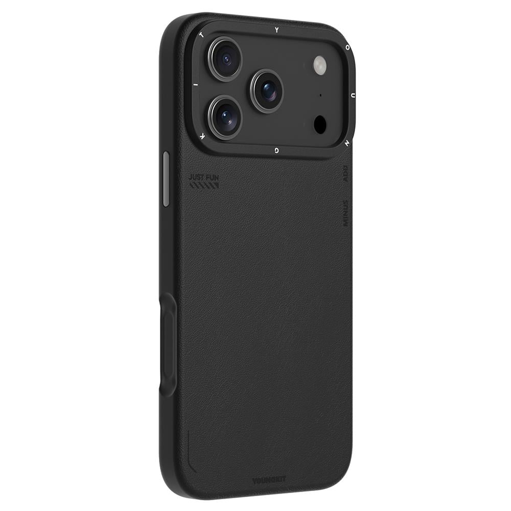 Apple iPhone 17 Pro Max Kılıf M-safe Şarj Özellikli Basit Mat Deri Desenli Youngkit Tech Fashion Serisi Kapak