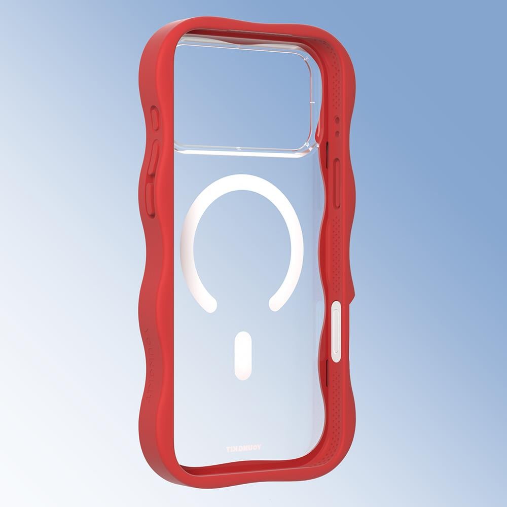 Apple iPhone 17 Pro Max Kılıf M-safe Şarj Özellikli Youngkit Wave Clear Serisi Kapak