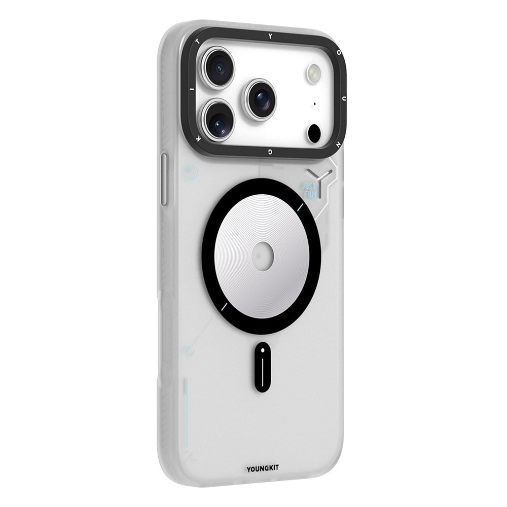Apple iPhone 17 Pro Max Kılıf M-safe Şarj Özellikli Disk Desenli Youngkit Disc Battle Kapak