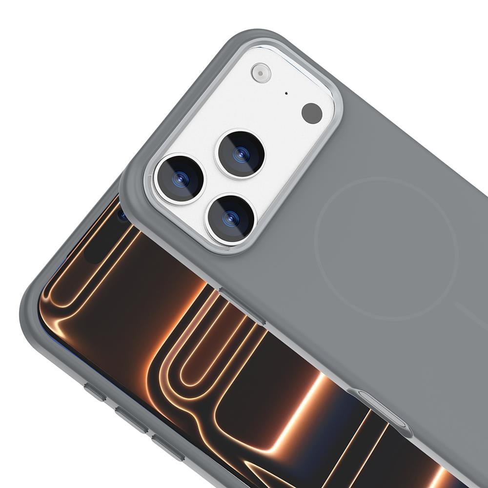 Apple iPhone 17 Pro Max Kılıf M-Safe Şarj Özellikli Metal Kamera Çerçeveli Zore Edi Silikon Kapak