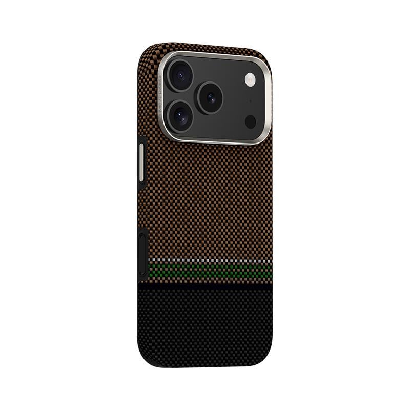 Apple iPhone 17 Pro Max Kılıf M-safe Şarj Özellikli Karbon Fiber Tasarımlı Benks Prestige ArmorPro Kevlar Kapak