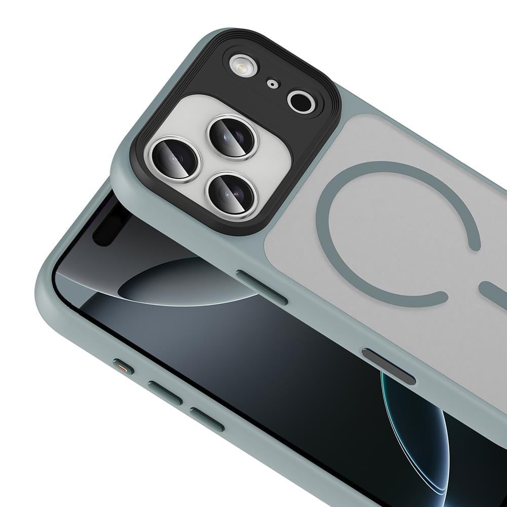 Apple iPhone 17 Pro Max Kılıf Mat Arka Yüzey Wireless Şarj Özellikli Zore Flet M-safe Kapak