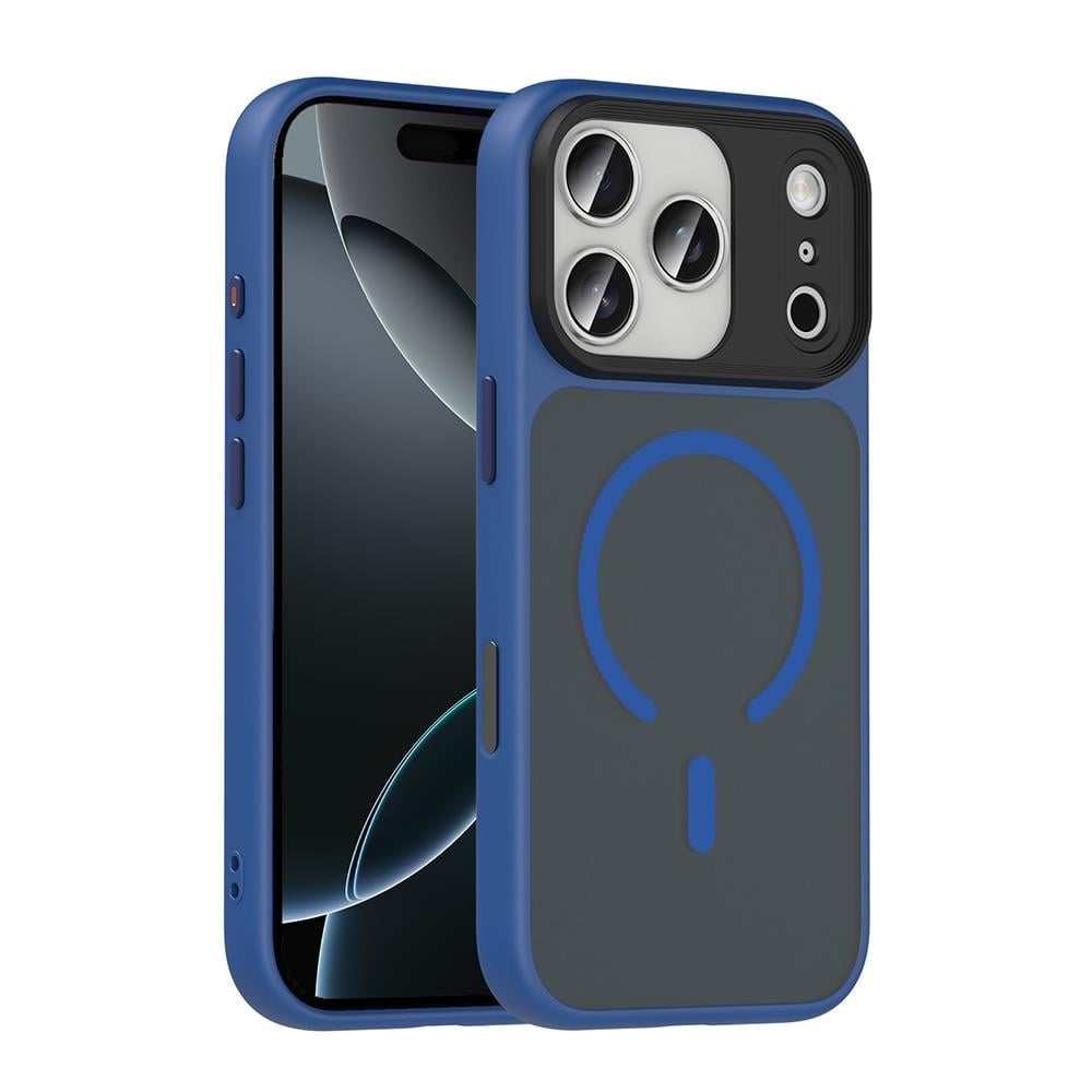 Apple iPhone 17 Pro Max Kılıf Mat Arka Yüzey Wireless Şarj Özellikli Zore Flet M-safe Kapak