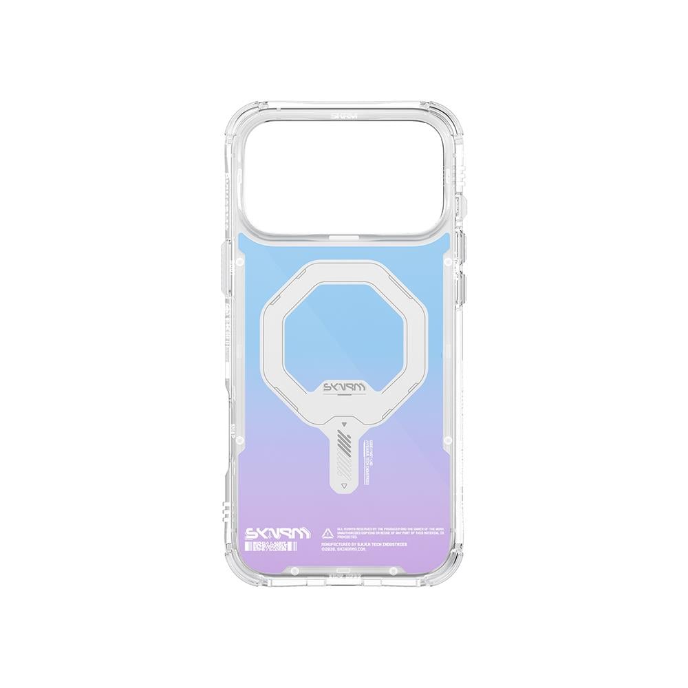 Apple iPhone 17 Pro Max Kılıf Skinarma M-Safe Şarj Özellikli IML Baskılı Holografik MYST Kapak