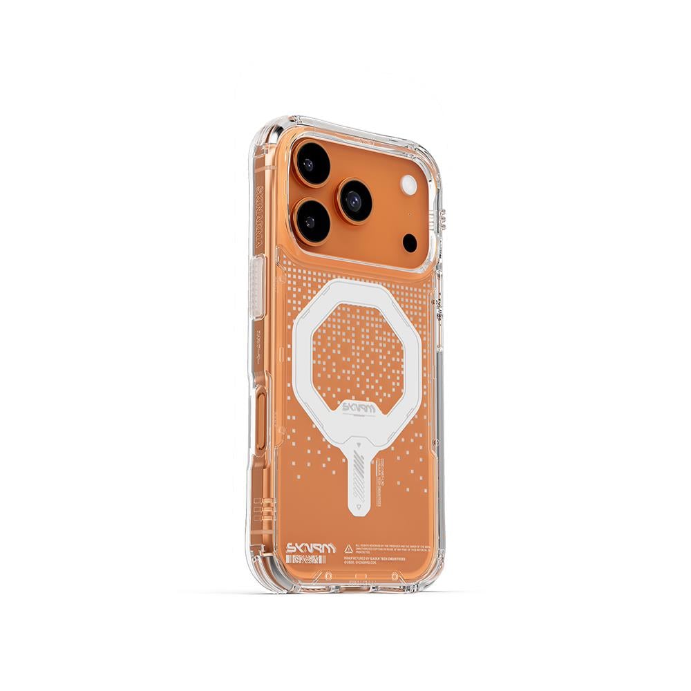 Apple iPhone 17 Pro Max Kılıf Skinarma M-Safe Şarj Özellikli IML Baskılı Holografik MYST Kapak