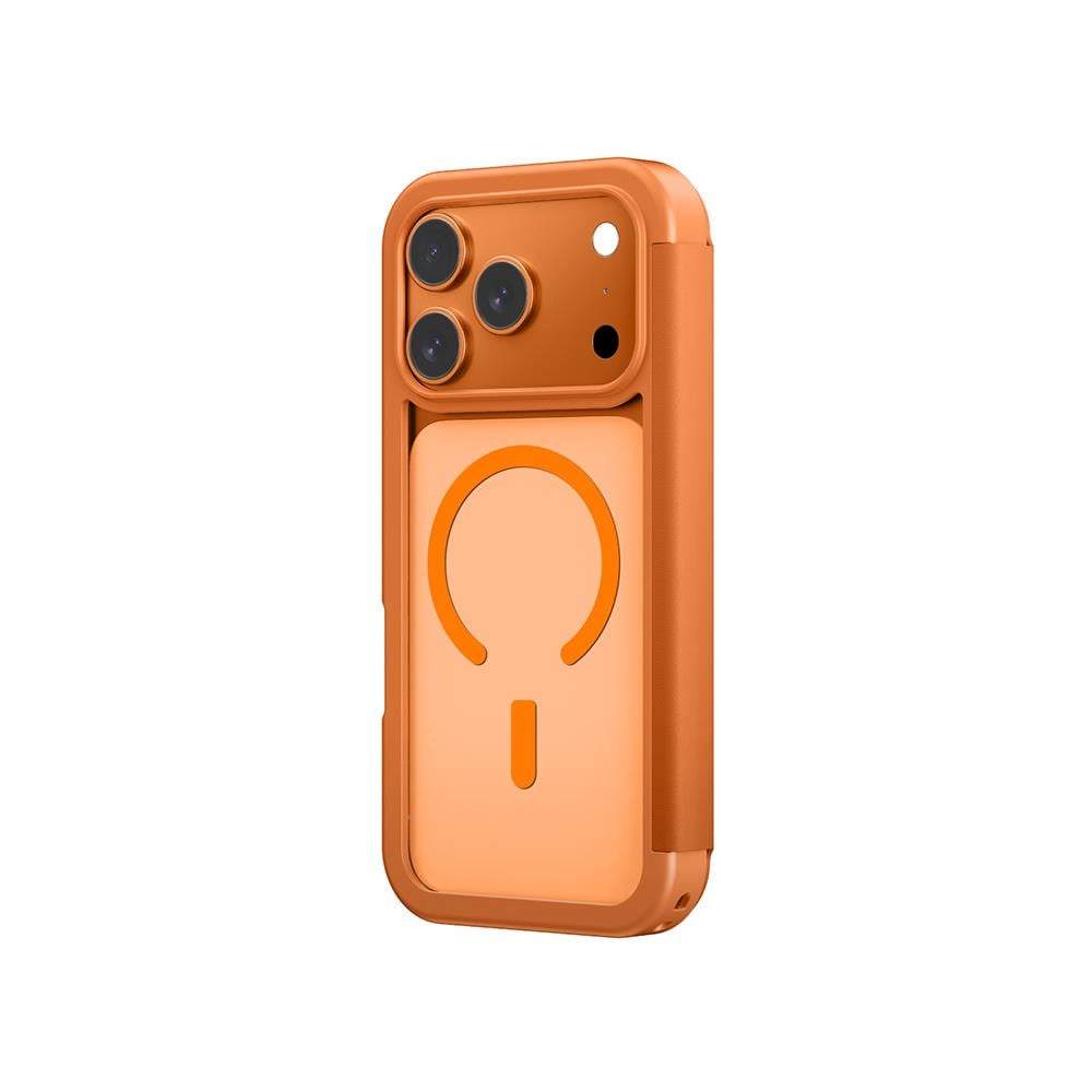 Apple iPhone 17 Pro Max PU Kartlıklı Kapaklı Amazingthing Glamour Foilo Serisi Kılıf