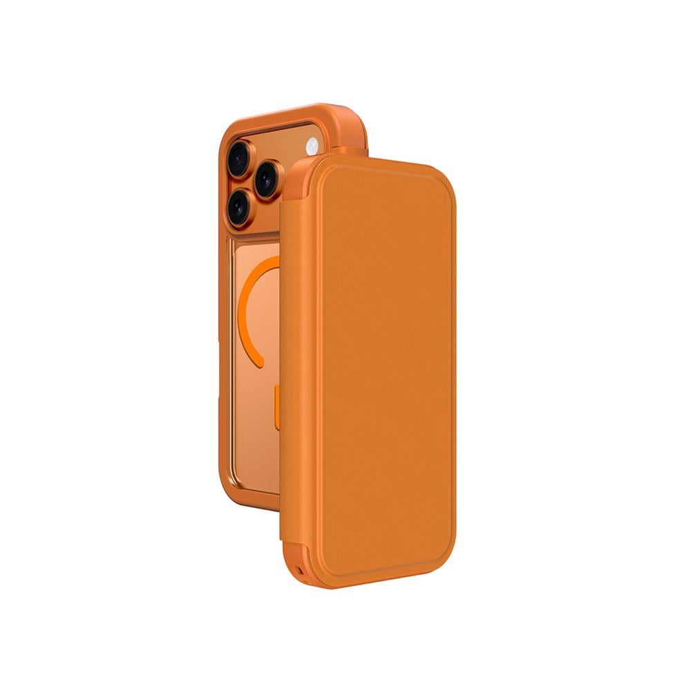 Apple iPhone 17 Pro Max PU Kartlıklı Kapaklı Amazingthing Glamour Foilo Serisi Kılıf