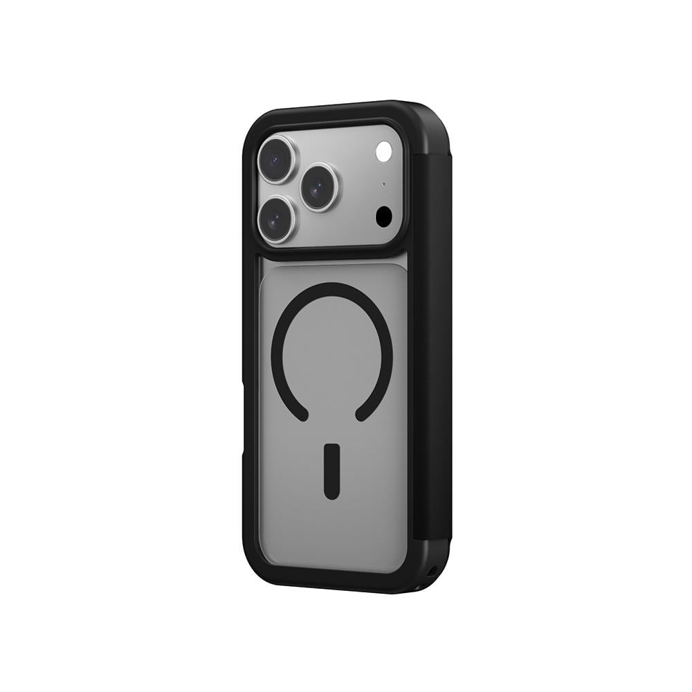 Apple iPhone 17 Pro Max PU Kartlıklı Kapaklı Amazingthing Glamour Foilo Serisi Kılıf