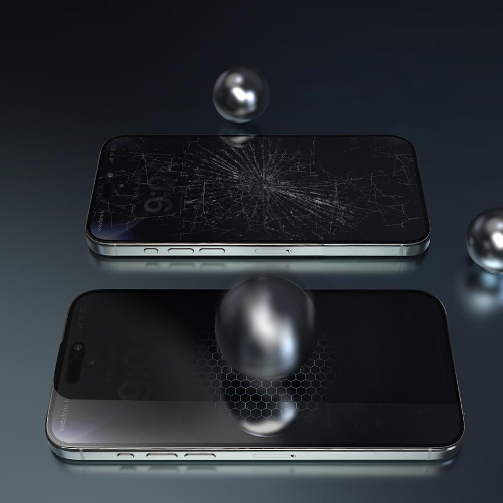 Apple iPhone 17 Pro Wiwu Wi-SQ009 Easy Install iPrivacy 360° Anti-Peep Oleofobik Temperli Cam Ekran Koruyucu + Kolay Uygulama Aparatlı