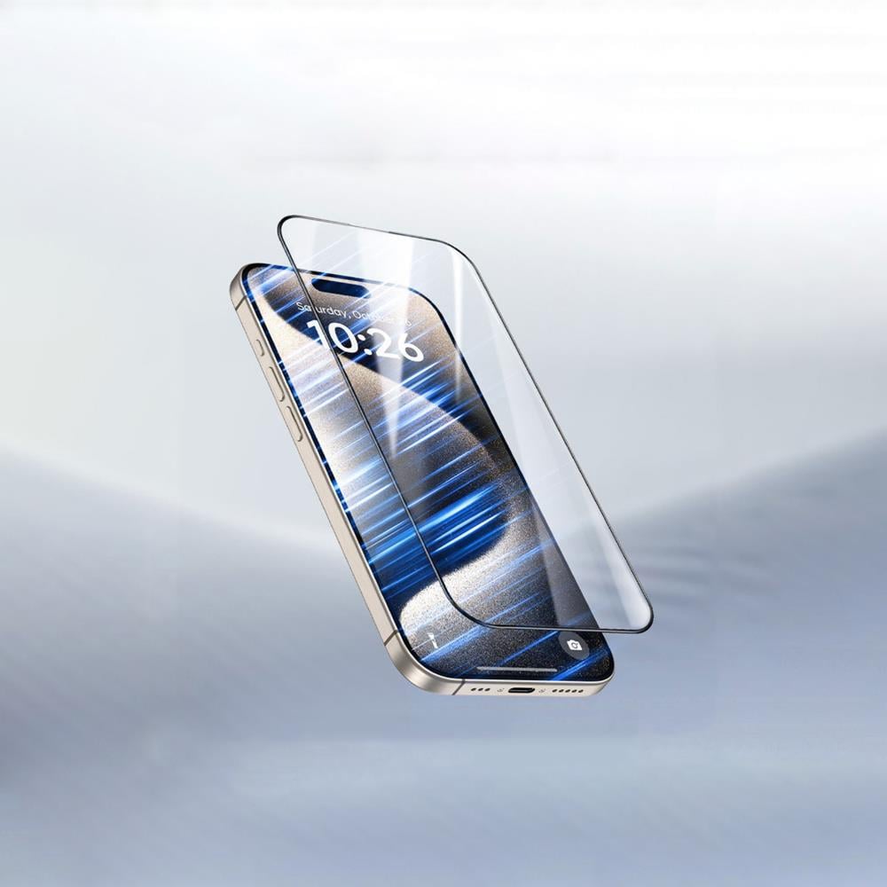 Apple iPhone 17 Wiwu GT-009 Polimer Oleofobik Kaplama Şeffaf Pürüzsüz Temperli Cam Ekran Koruyucu