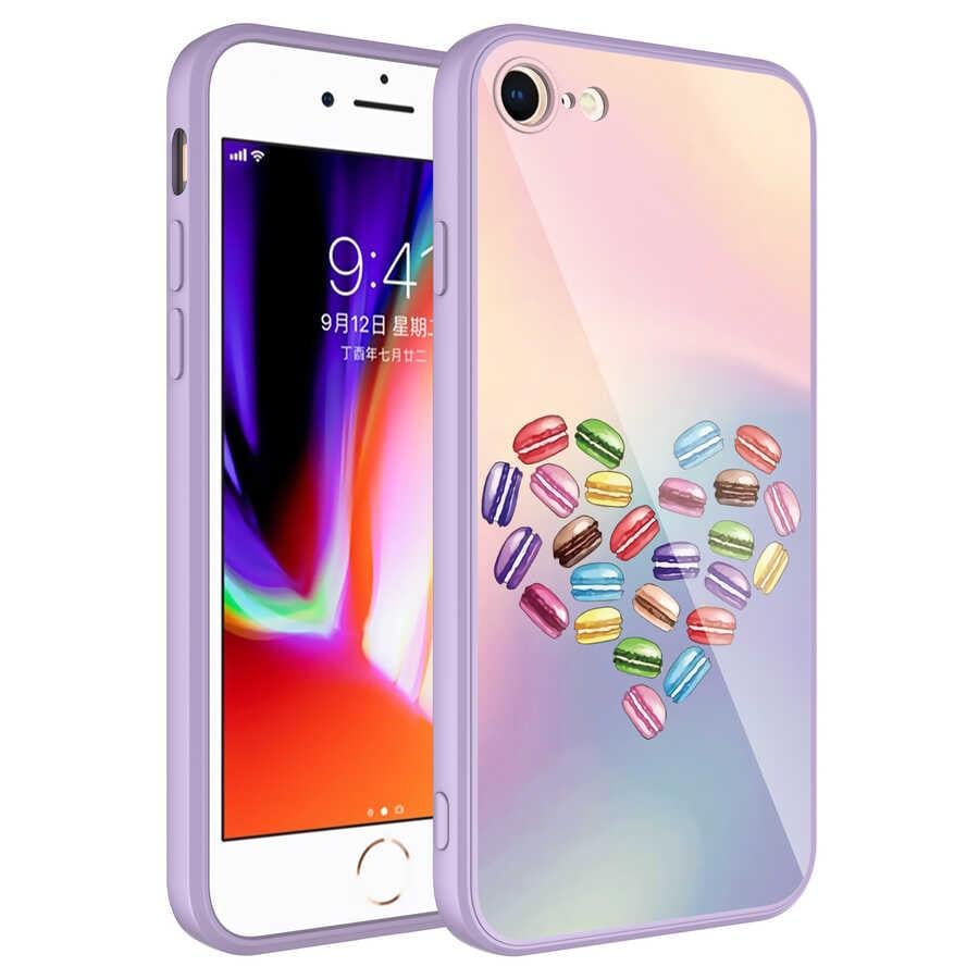 Apple iPhone 8 Kılıf Kamera Korumalı Desenli Sert Silikon Zore Epoksi Kapak