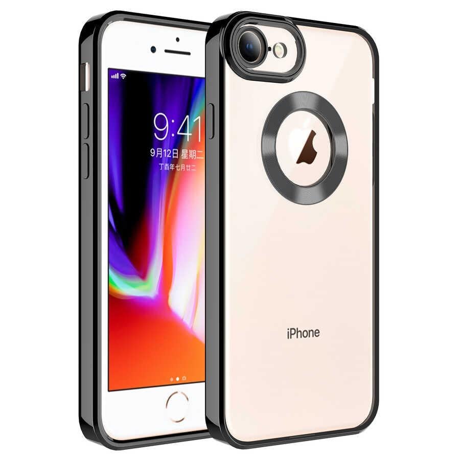 Apple iPhone 8 Kılıf Kamera Korumalı Logo Gösteren Zore Omega Kapak