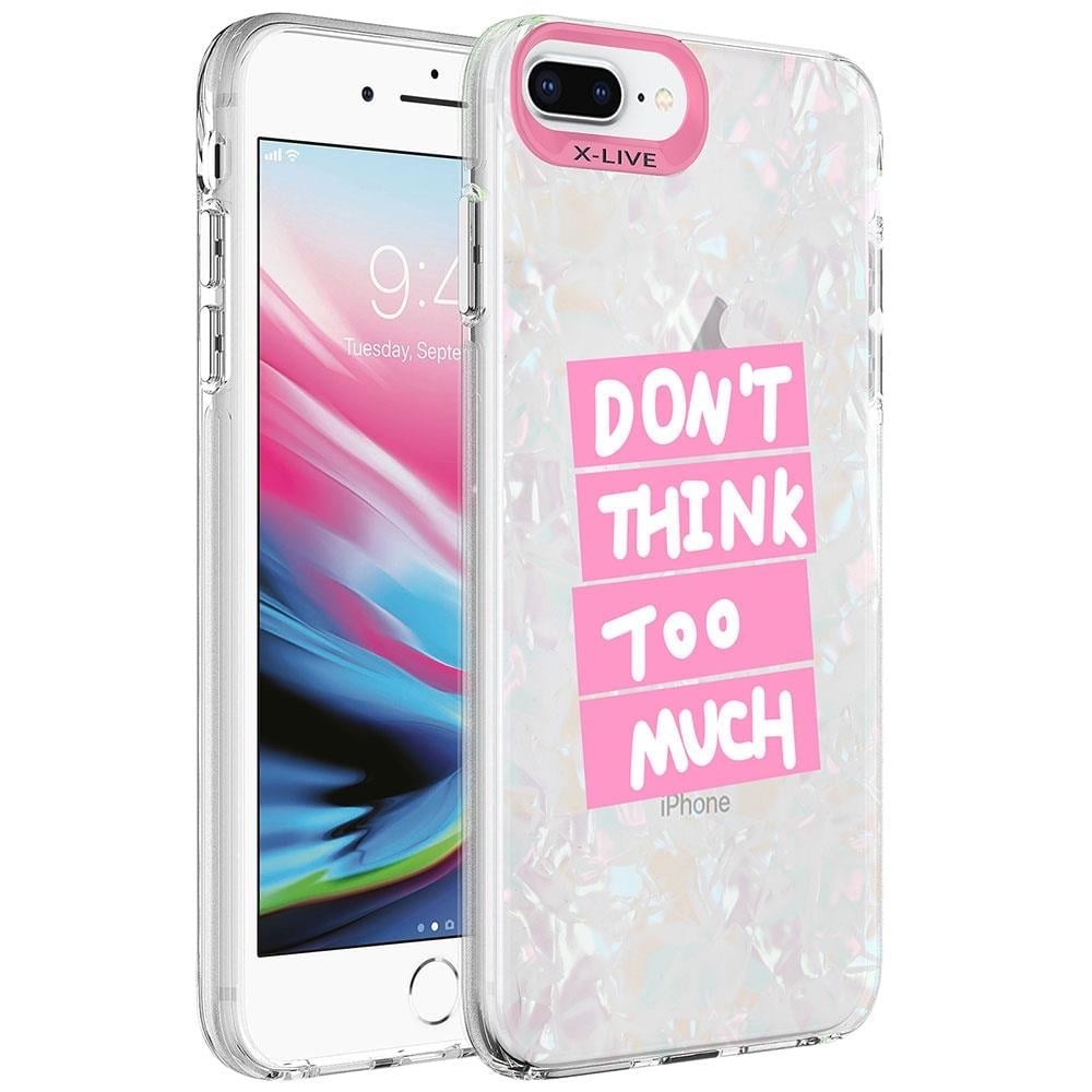 Apple iPhone 8 Plus Kılıf Mermer Desenli Zore Marbello Kapak