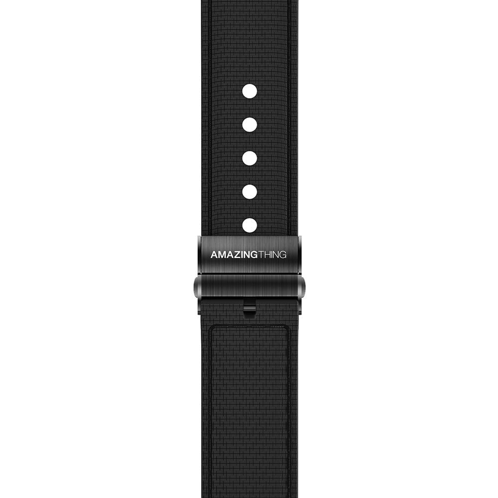 Apple Watch 10 42mm Amazingthing Titan Swift Deri Dokulu Silikon Kordon