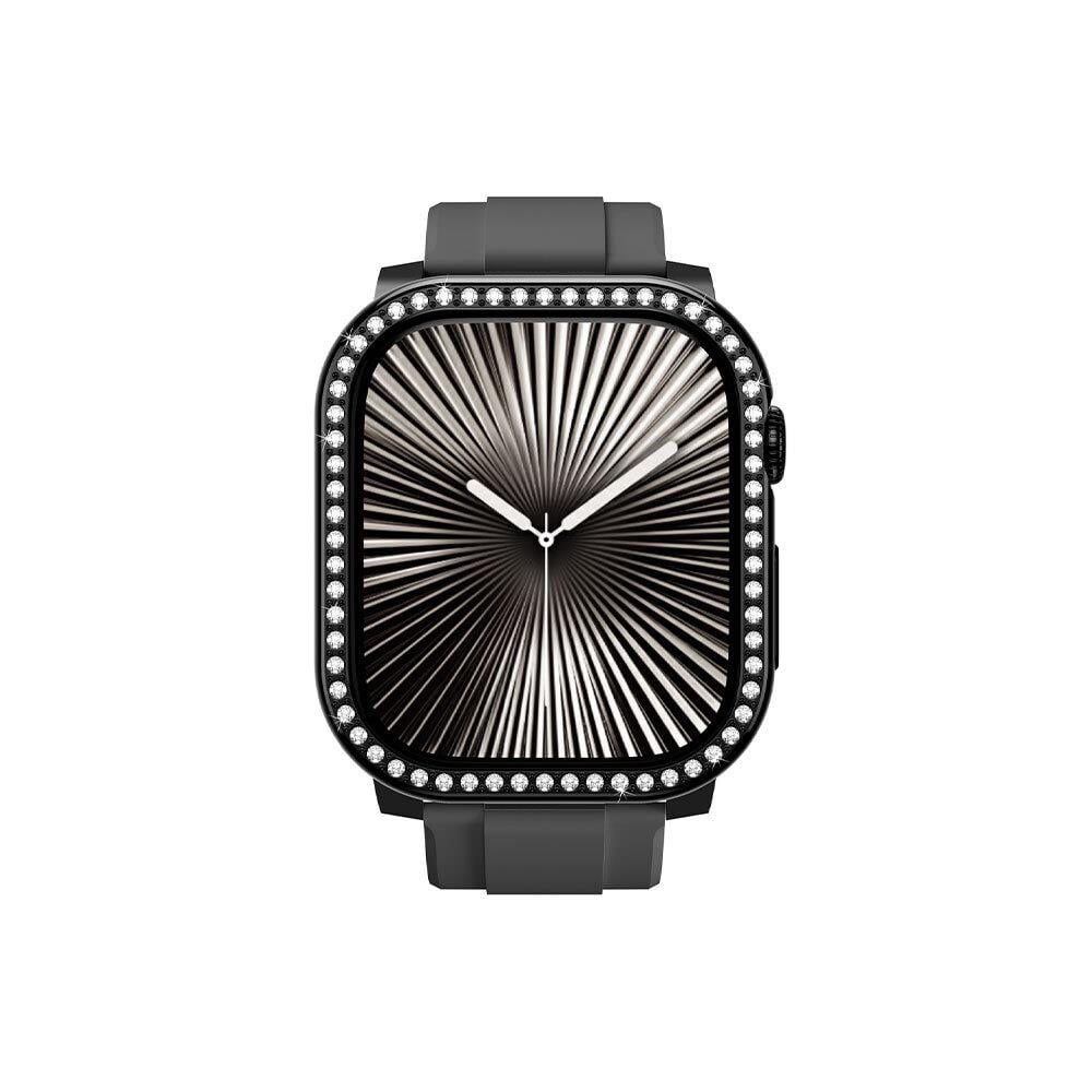 Apple Watch 10 46mm Amazingthing Gleam Fit FullGuard Taşlı Sert PC Kasa ve Ekran Koruyucu