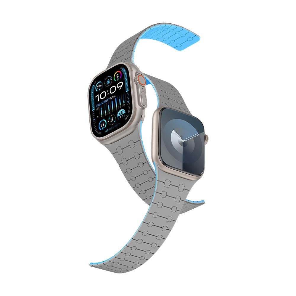 Apple Watch 7 45mm Amazingthing Smoothie Sport Magnetik Tak Çıkar Silikon Strap Kayış