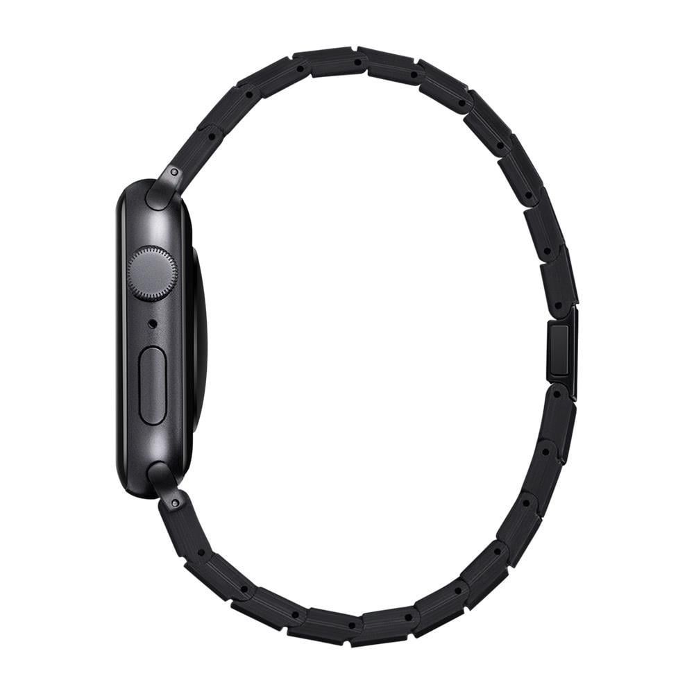 Apple Watch Serisi Uyumlu Karbon Fiber Pitaka Modern Serisi Black-Grey Twill Universal Kordon