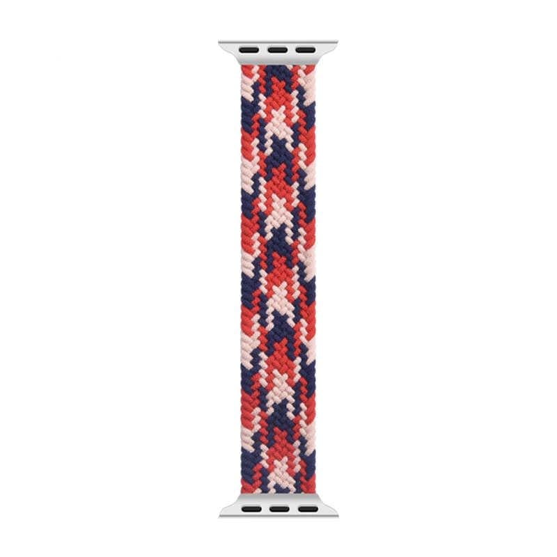 Apple Watch Ultra 49mm Kordon Wiwu Braided Solo Loop Contrast Color Large Strap Kayış