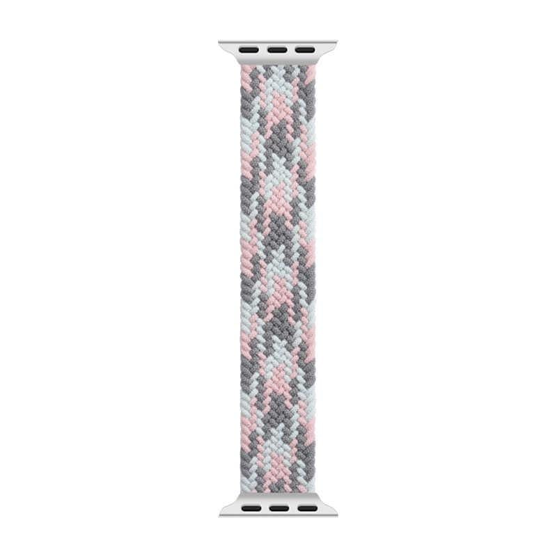 Apple Watch Ultra 49mm Kordon Wiwu Braided Solo Loop Contrast Color Large Strap Kayış