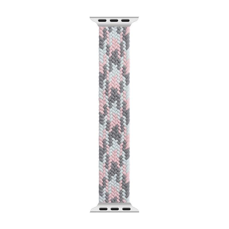 Apple Watch Ultra 49mm Kordon Wiwu Braided Solo Loop Contrast Color Large Strap Kayış