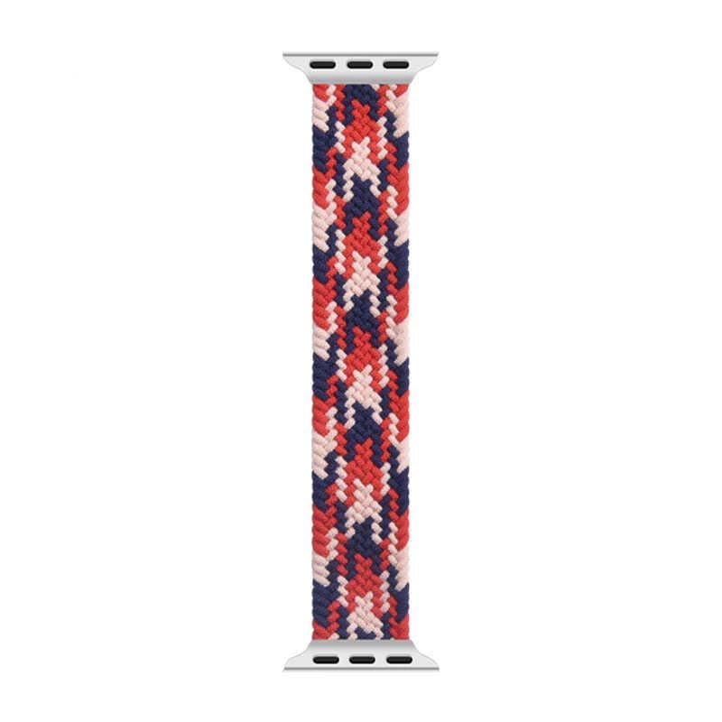 Apple Watch Ultra 49mm Kordon Wiwu Braided Solo Loop Contrast Color Large Strap Kayış