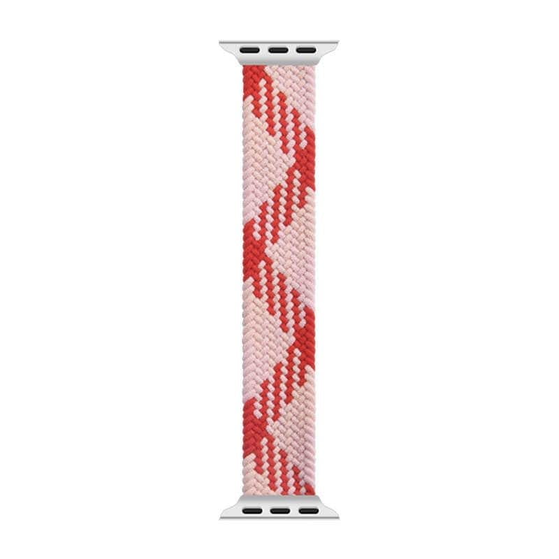 Apple Watch Ultra 49mm Kordon Wiwu Braided Solo Loop Contrast Color Medium Strap Kayış